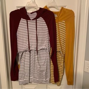 Nursing hoodies (lift up access) Latched Mama dupe bundle